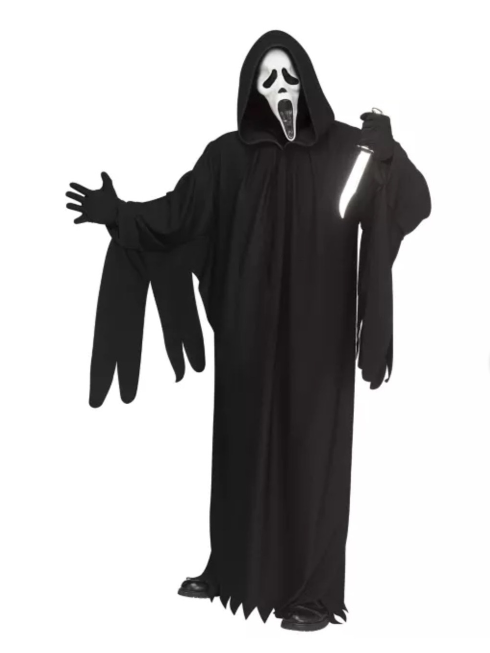 Adult 30th Anniversary Glow in the Dark Ghost Face Costume